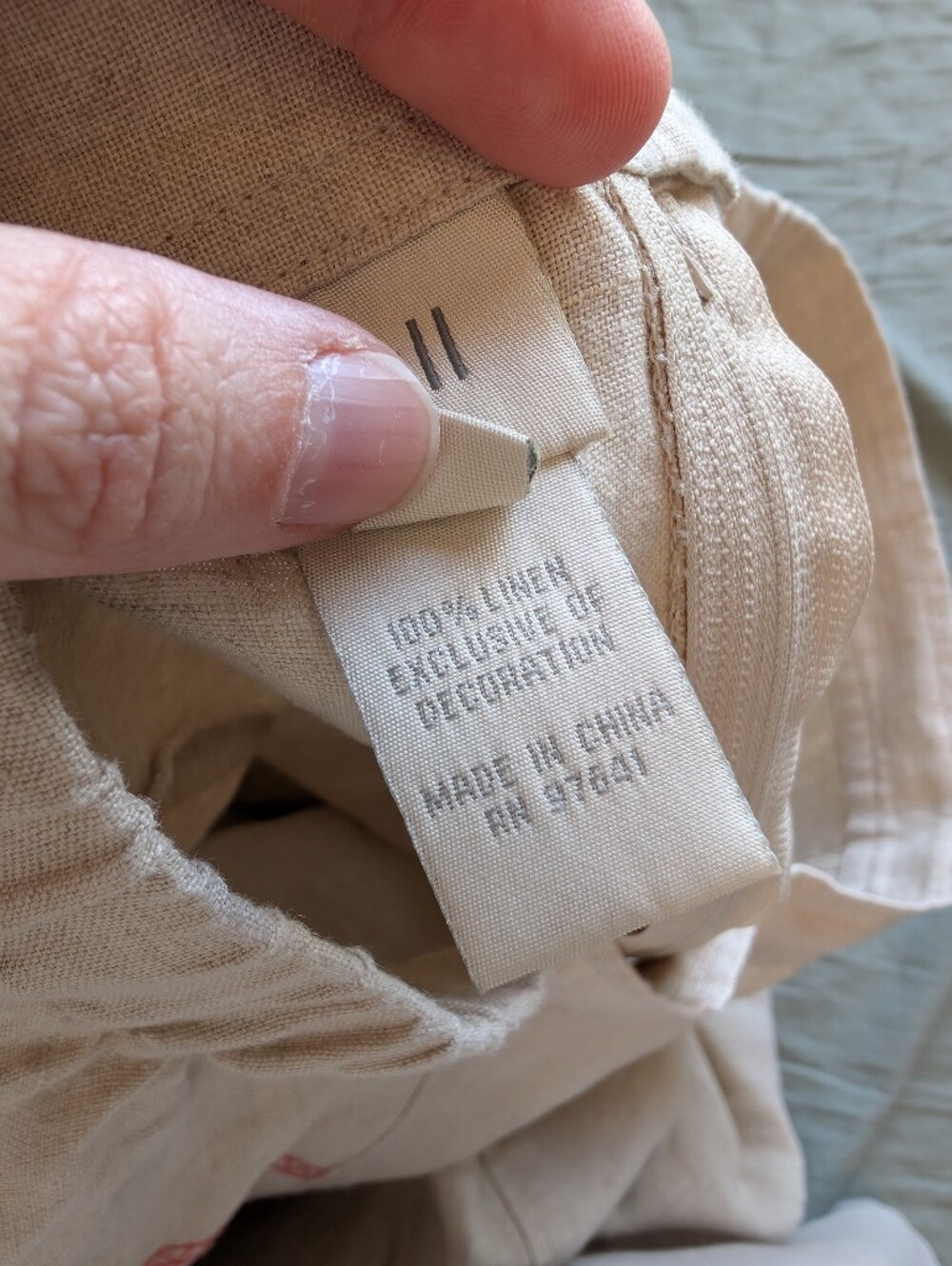 J. Jill Linen A-Line Embroidered Skirt W6 Beige/Orange - Picture 4 of 7